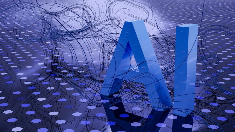 Abstract illustration of an AI network